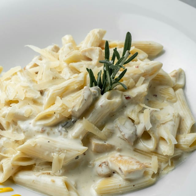 Pasta with Chicken Parm.