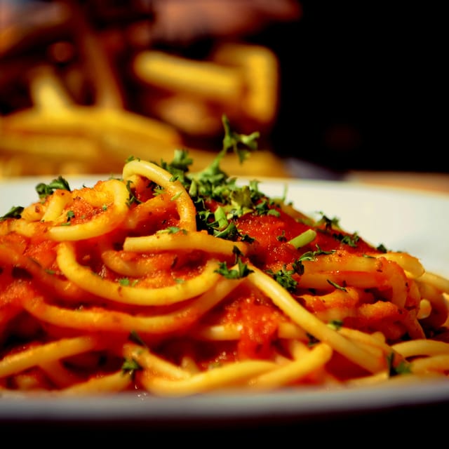 Pasta with Marinara Sauce.